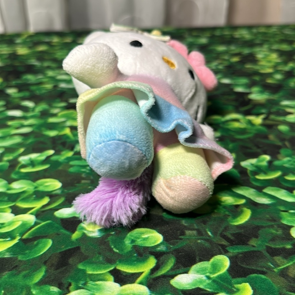 Fiesta Sanrio Hello Kitty Unicorn Flower Plush Toy 7” pastel rainbow - Picture 4 of 14